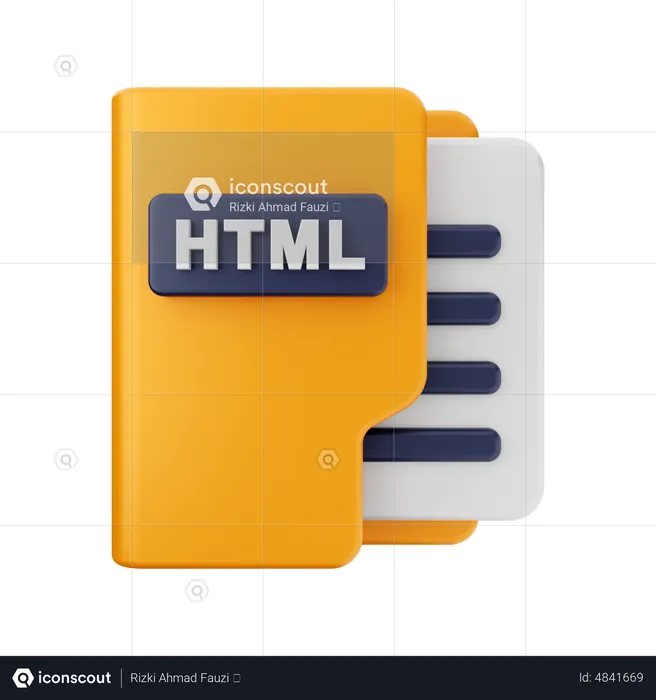 Dossier HTML  3D Icon