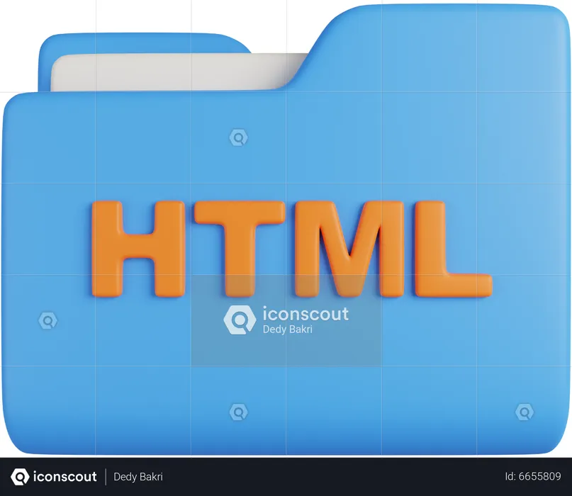 Dossier HTML  3D Icon