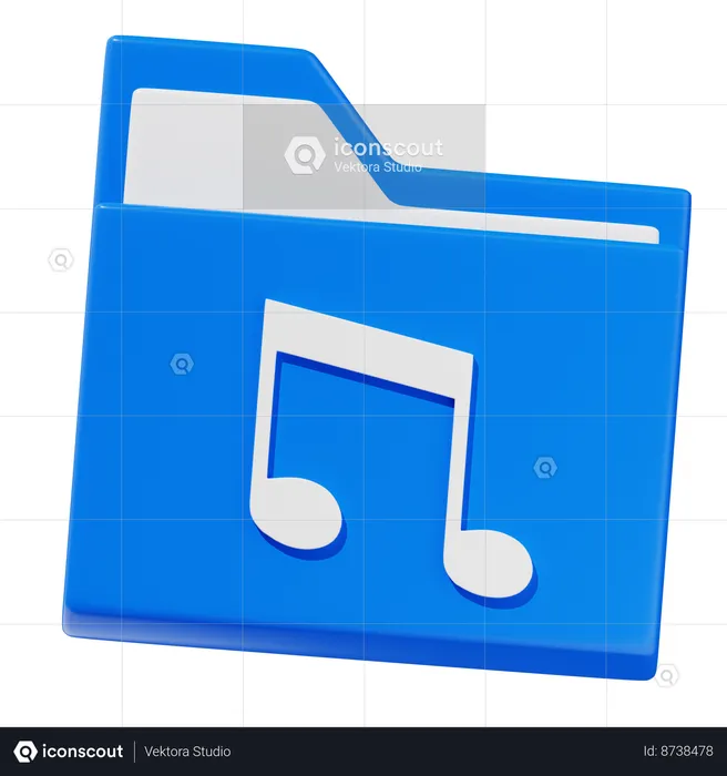 Dossier de musique  3D Icon