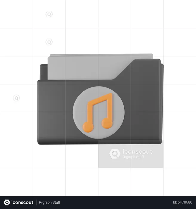 Dossier de musique  3D Icon