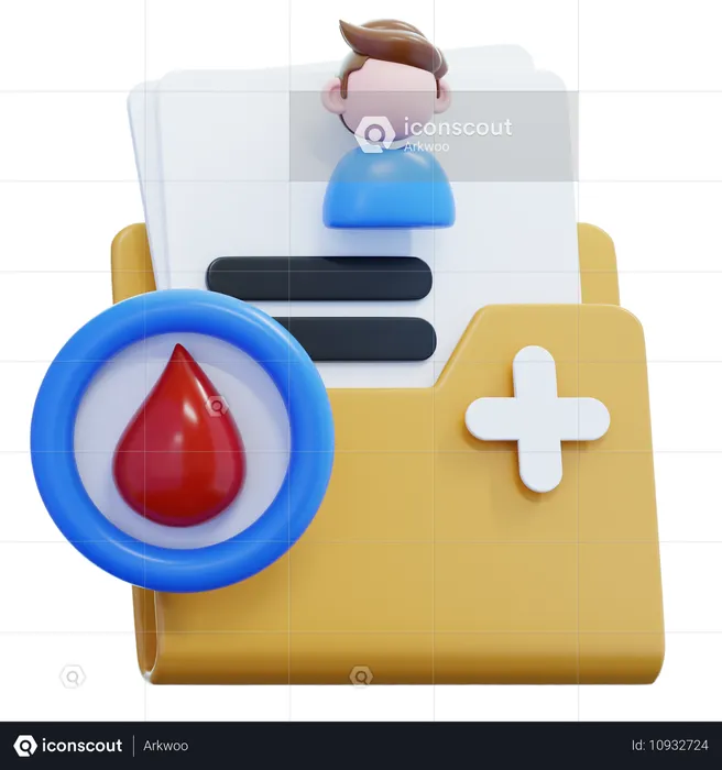 Dossier patient diabétique  3D Icon