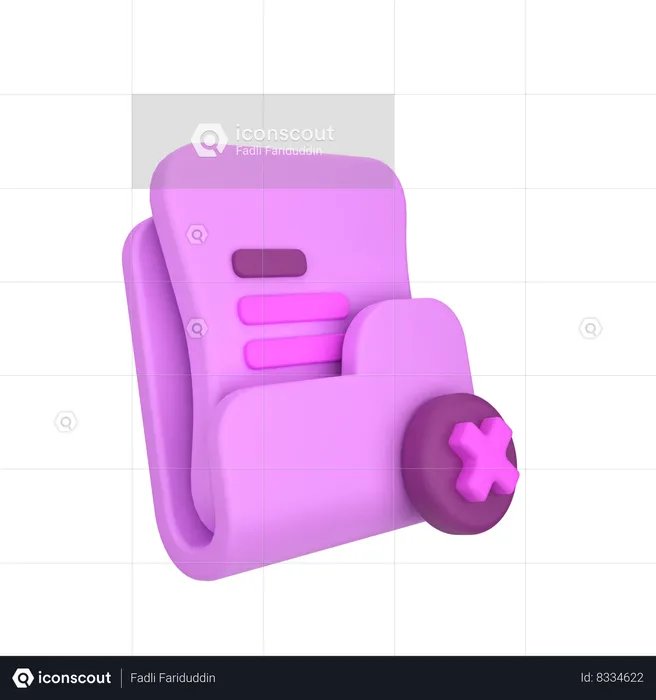 Dossier refusé  3D Icon