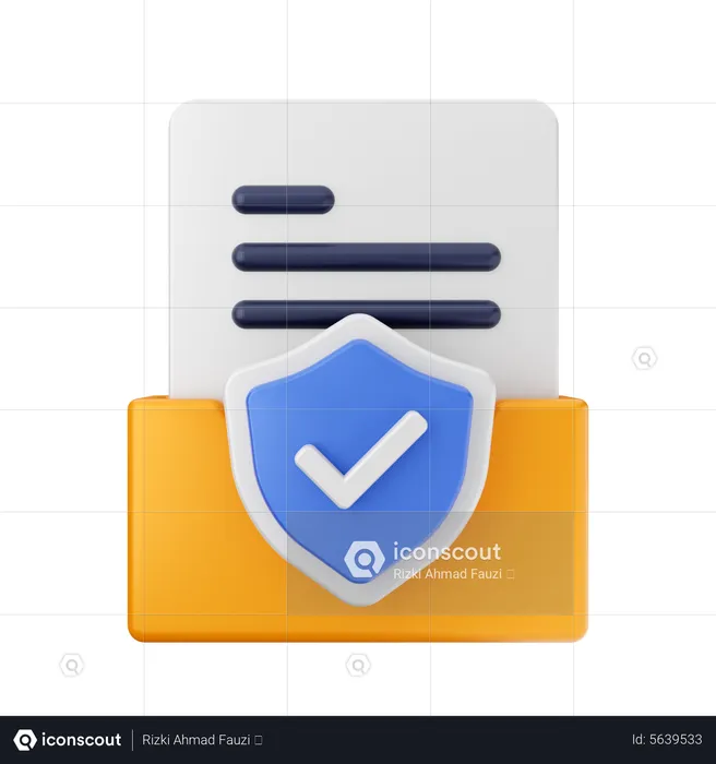 Sécurité des dossiers  3D Icon