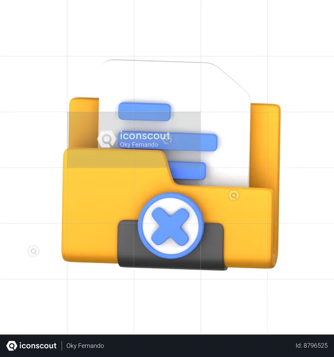 Dossier supprimé  3D Icon