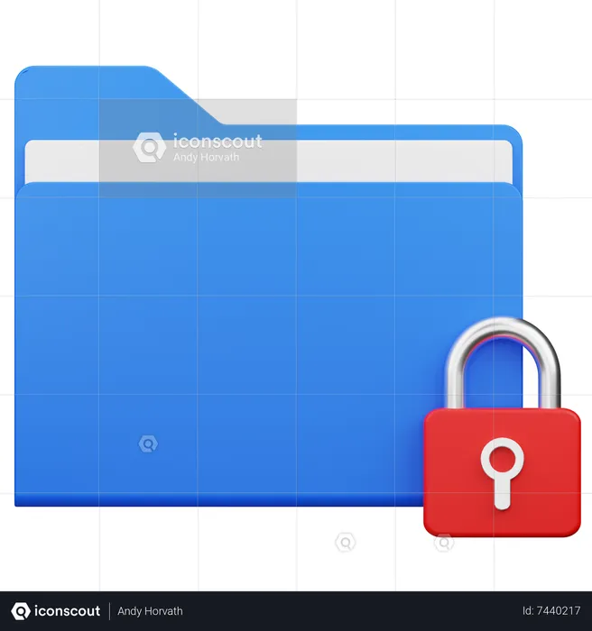 Dossier verrouillé  3D Icon