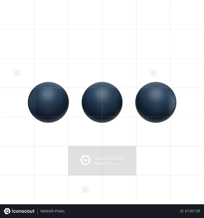 Dot Menu  3D Icon