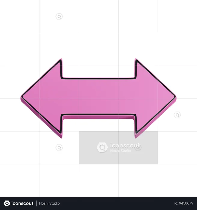 Double arrow horizontal  3D Icon