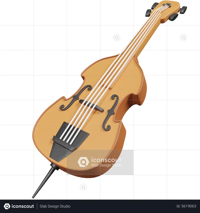Double Bass  3D Icon