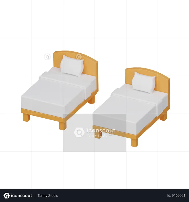 Double Bed  3D Icon