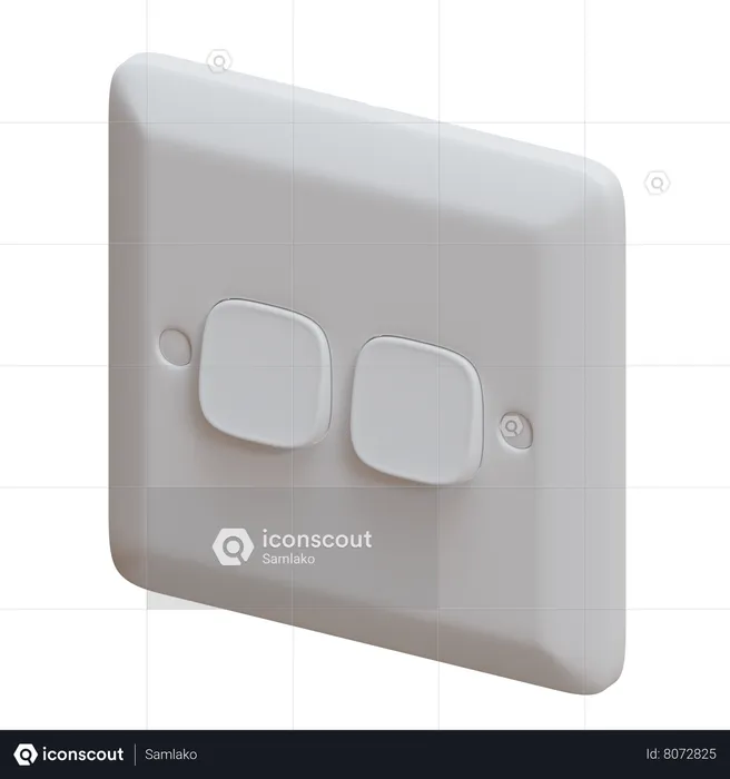 Double Button Switch  3D Icon