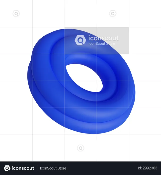 Double cercle  3D Illustration