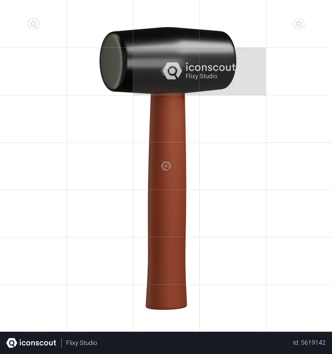 Double Face Hammer  3D Icon