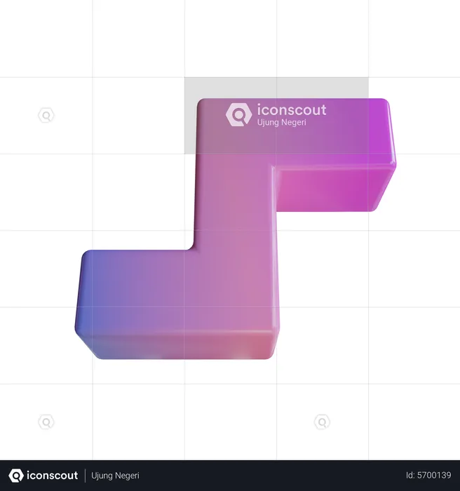 Double L Shape  3D Icon