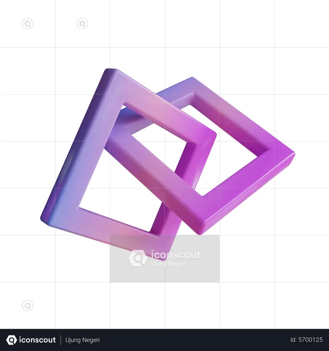 Double quadrilatère  3D Icon