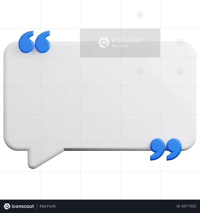 Double Quote Chat  3D Illustration