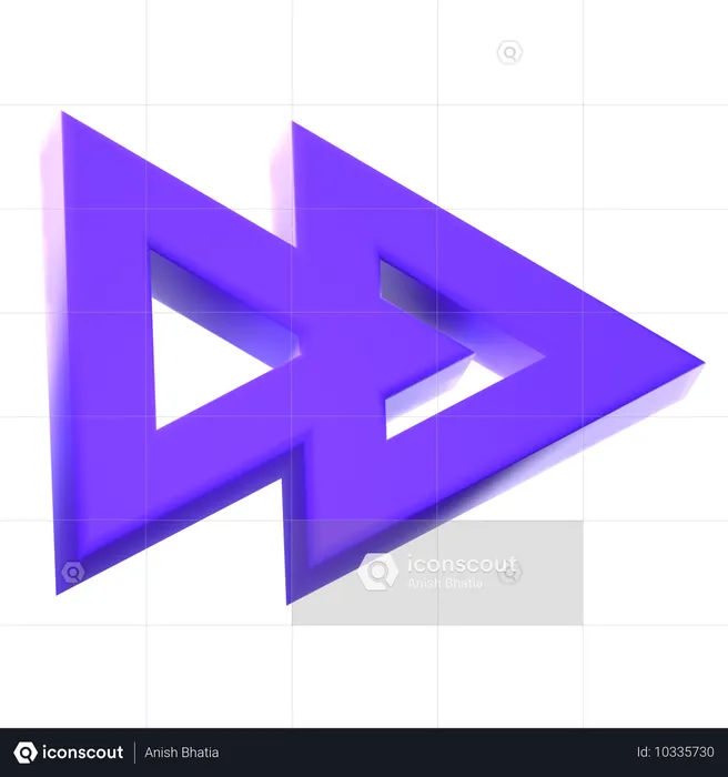 Double Right Arrows  3D Icon