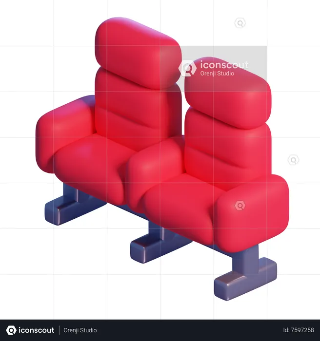 Double Seat  3D Icon
