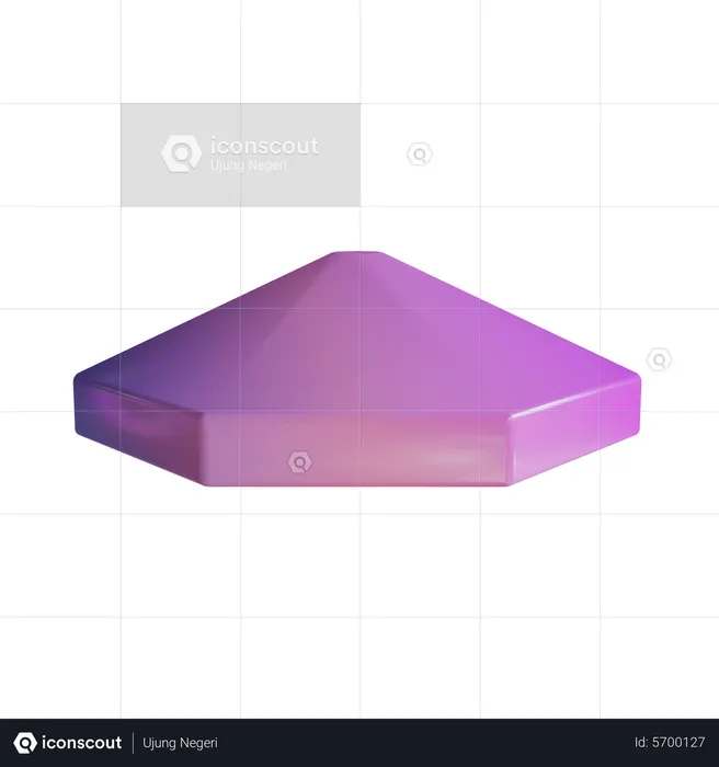 Double Sided Hexagon  3D Icon