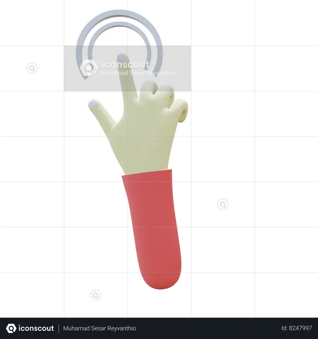Double Tap Finger Gesture  3D Icon