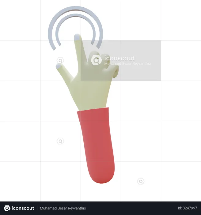 Double Tap Finger Gesture  3D Icon