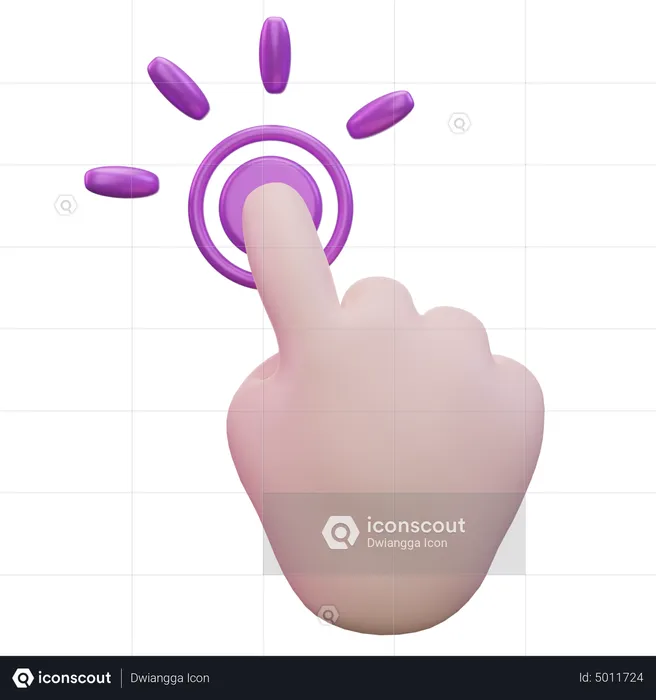Double Tap Hand Gesture  3D Icon