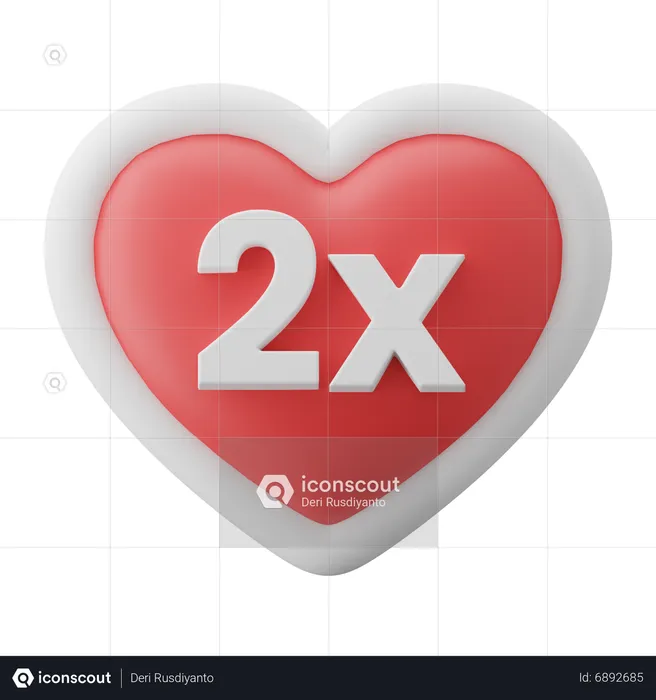 Double Tap To Love  3D Icon
