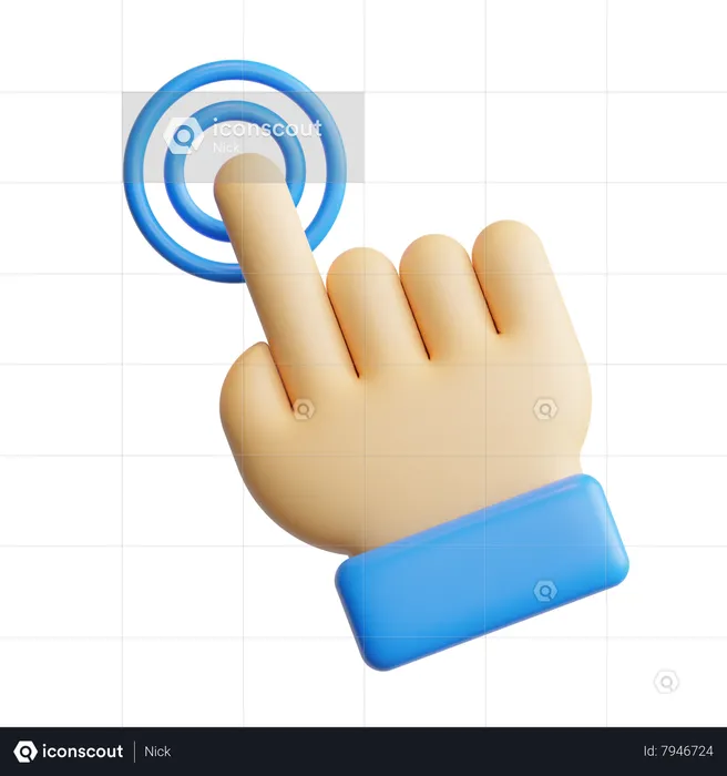 Double Tap Touch Gesture  3D Icon