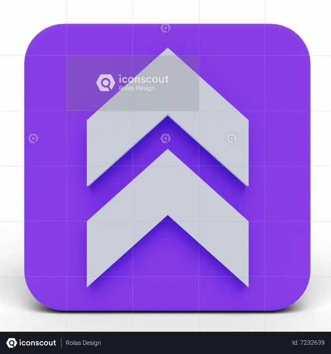 Double Up Arrows  3D Icon