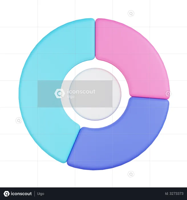 Doughnut Chart  3D Icon