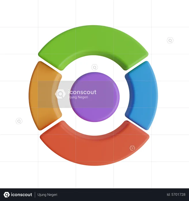 Doughnut Chart  3D Icon