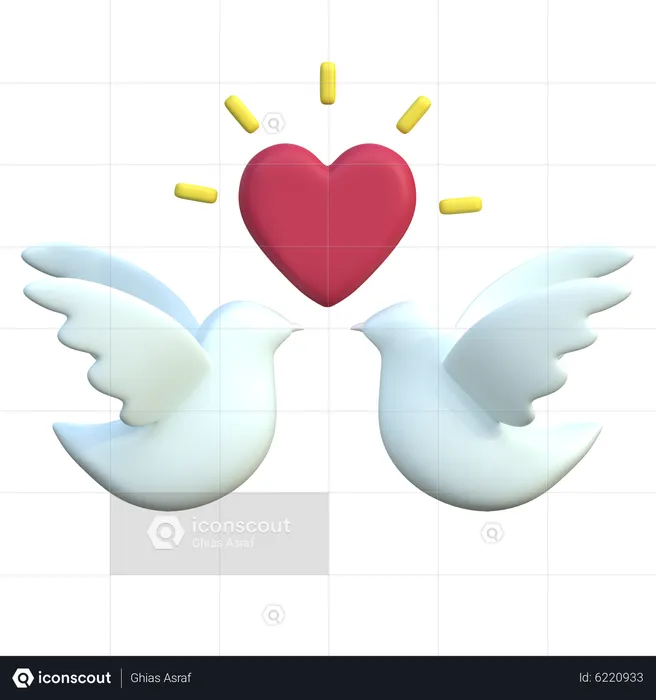 Dove Bird  3D Icon
