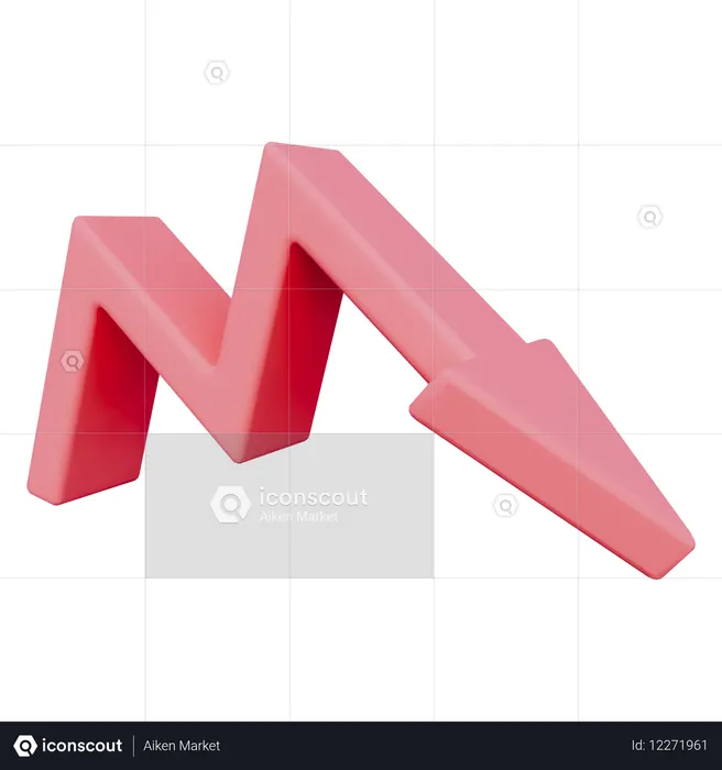 아래쪽 화살표  3D Icon