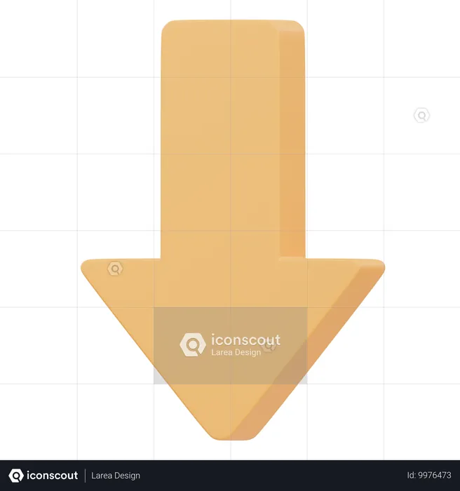 Down Arrow  3D Icon