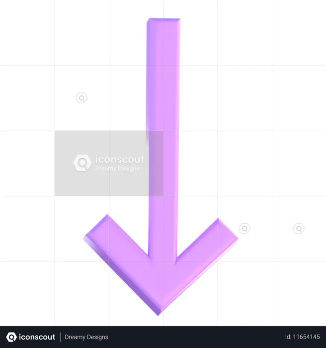 Down Arrow  3D Icon