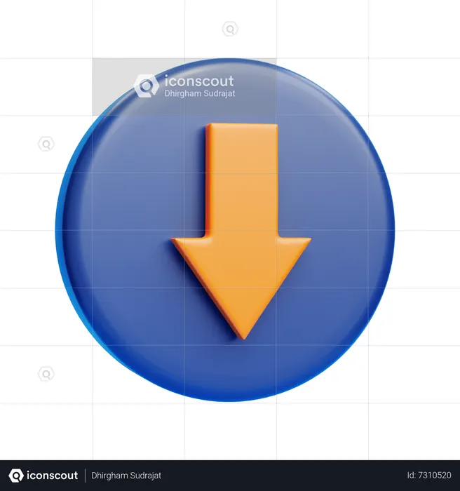Down Arrow  3D Icon