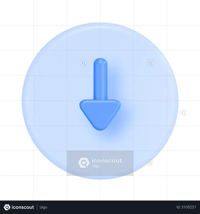 Down Arrow  3D Illustration