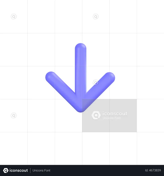 Down-arrow  3D Icon