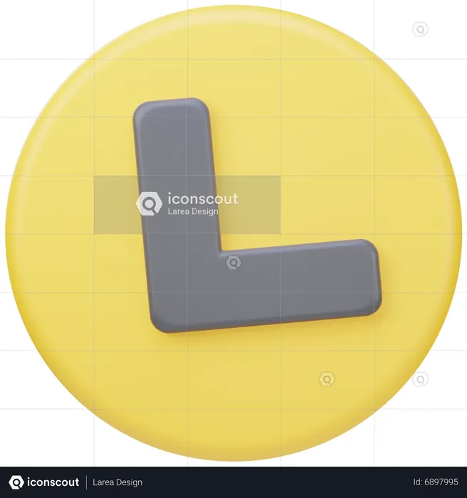 Down Left Arrow  3D Icon