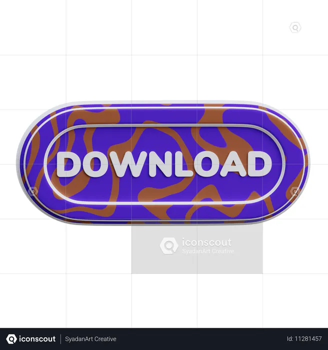 Downlaod Button  3D Icon