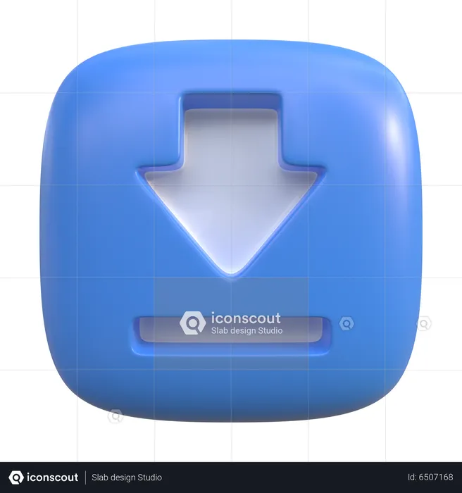 Download Button  3D Icon