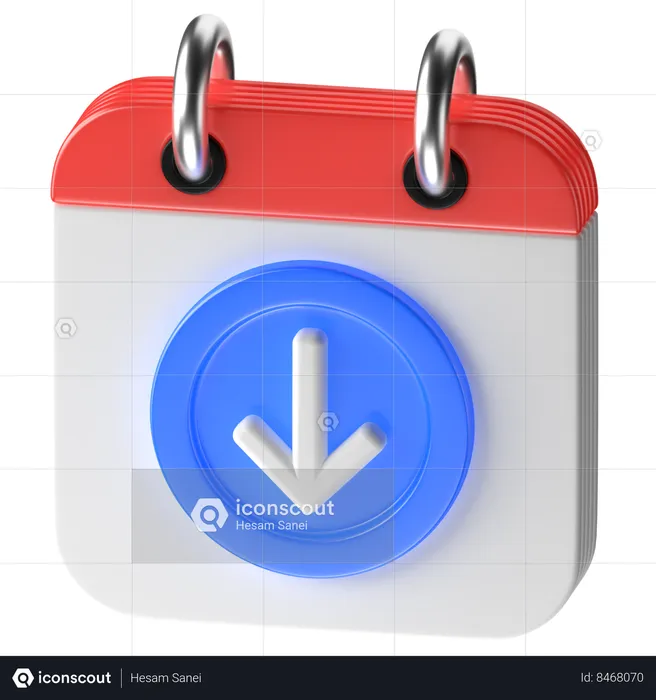 Download Calendar  3D Icon