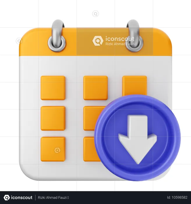 Download Calendar  3D Icon