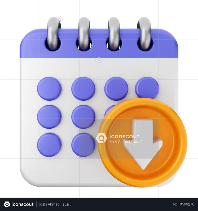 Download Calendar  3D Icon