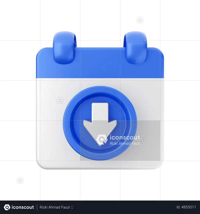 Download Date  3D Icon