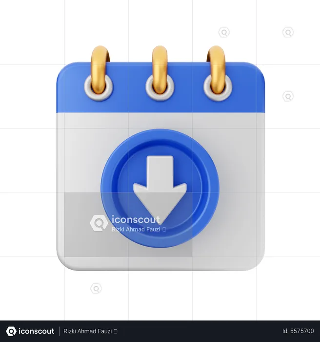 Download Date  3D Icon