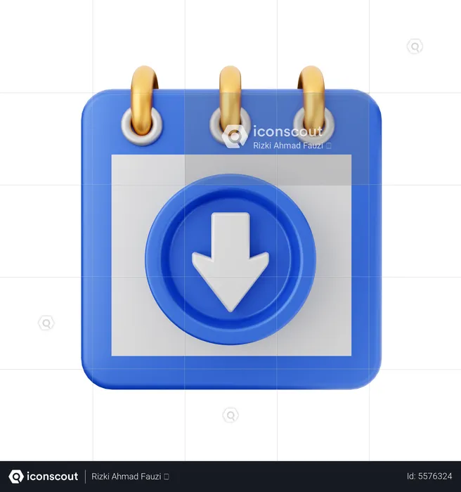 Download Date  3D Icon