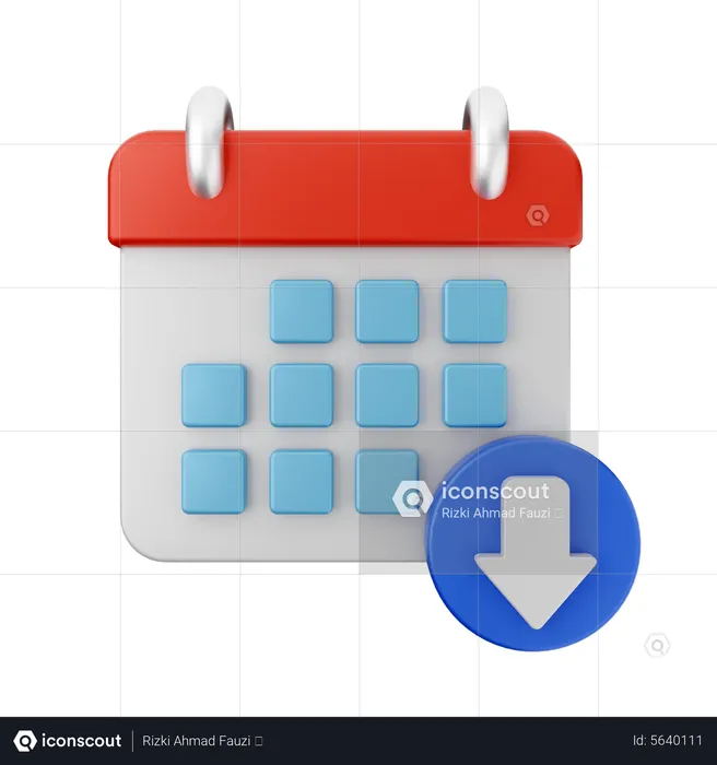 Baixar calendário  3D Icon