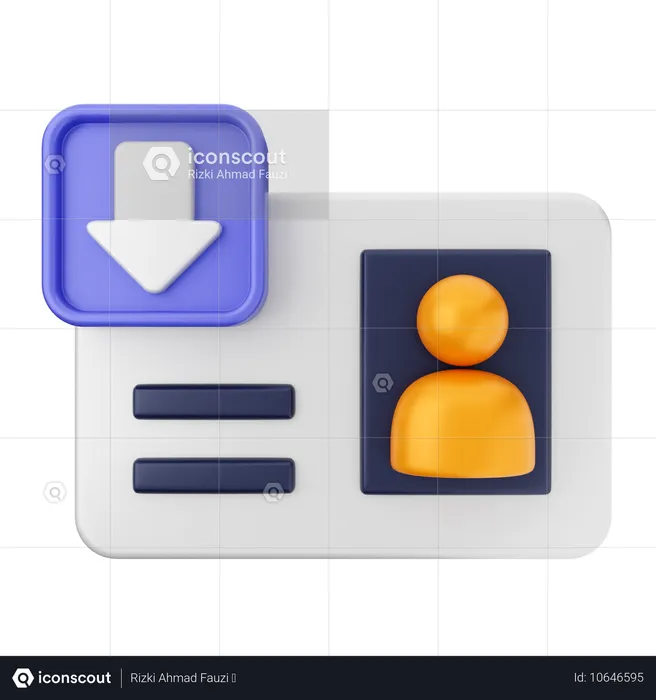 Download de dados do usuário  3D Icon