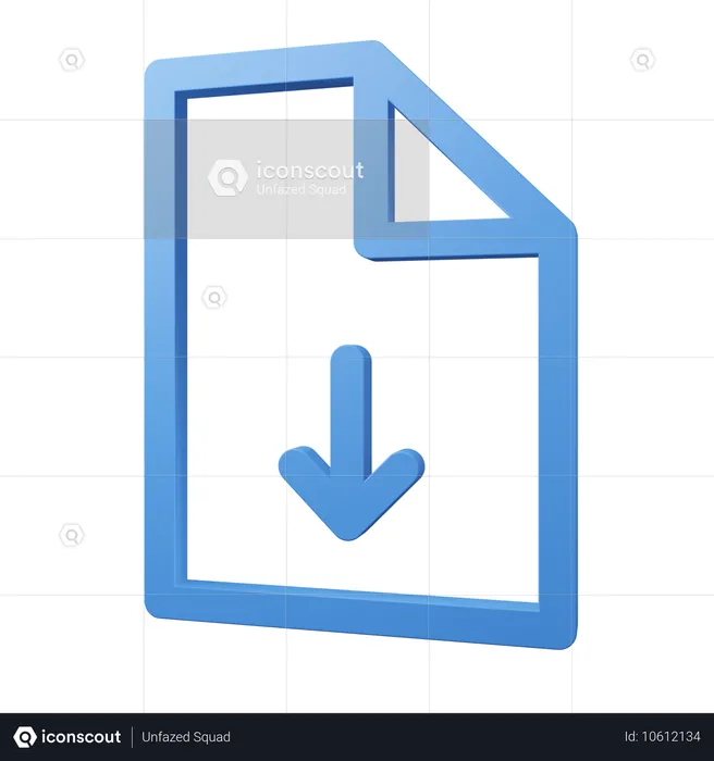 문서 다운로드  3D Icon