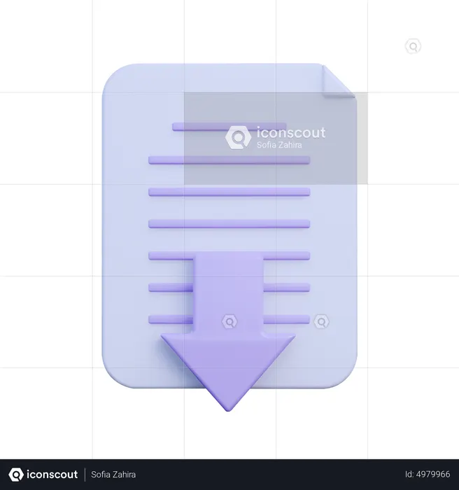 Download Document  3D Icon
